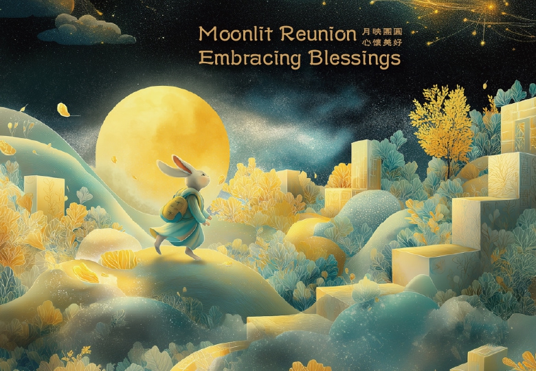 月映團圓，心懷美好 — 中秋快樂Moonlit Reunion, Embracing Blessings — Happy Mid-Autumn Festival